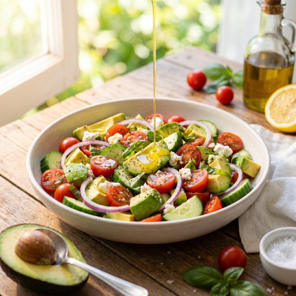 The Best Avocado Cucumber Tomato Salad for a Light Lunch
