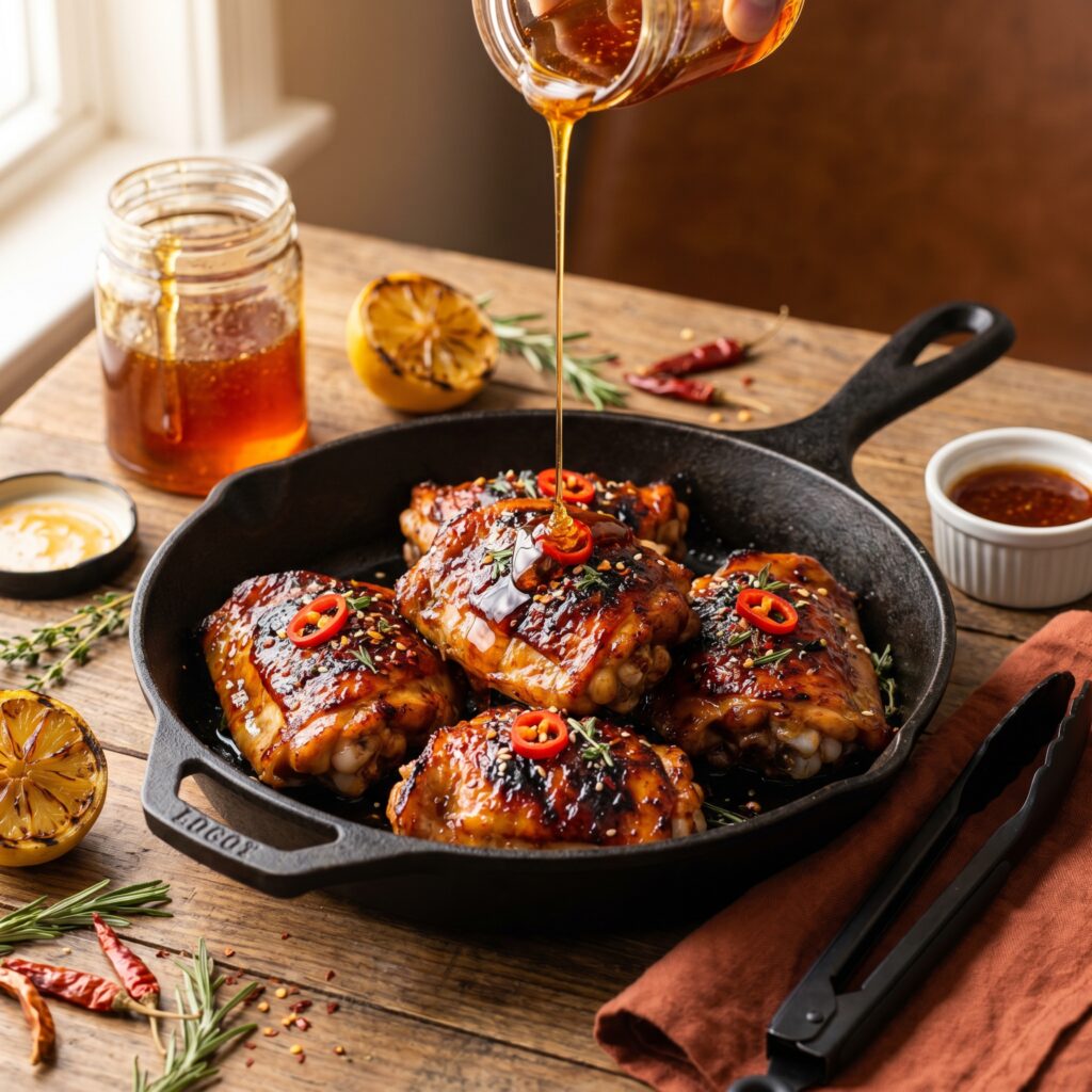 Sticky Grilled Hot Honey Chicken Thighs — The Perfect Spring Dinner🔥 Spring Dinner · Grilling Season