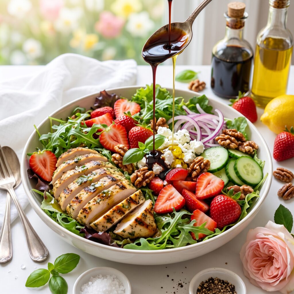 Strawberry Balsamic Chicken Salad That’s Perfect for Spring Lunch