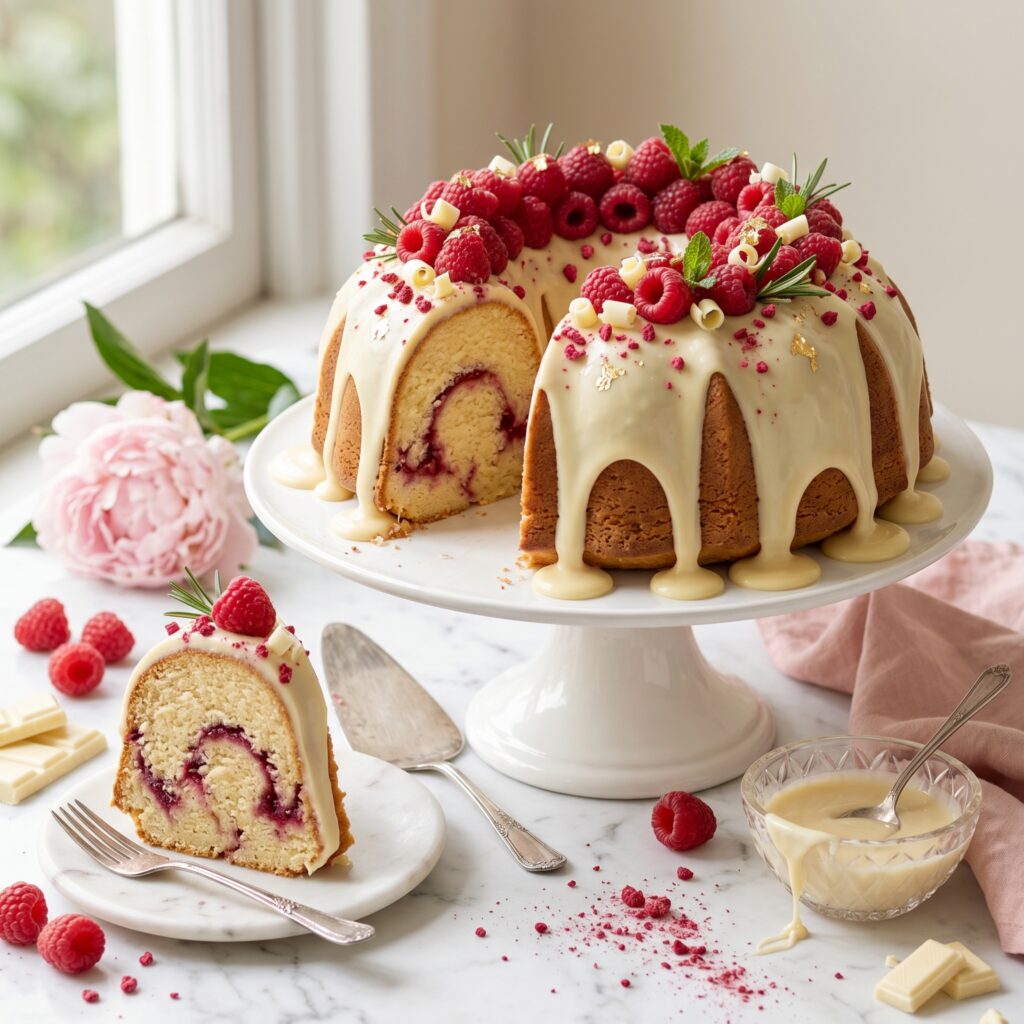 The Best White Chocolate Raspberry Bundt Cake for Mother’s Day (Stunning & So Easy!)