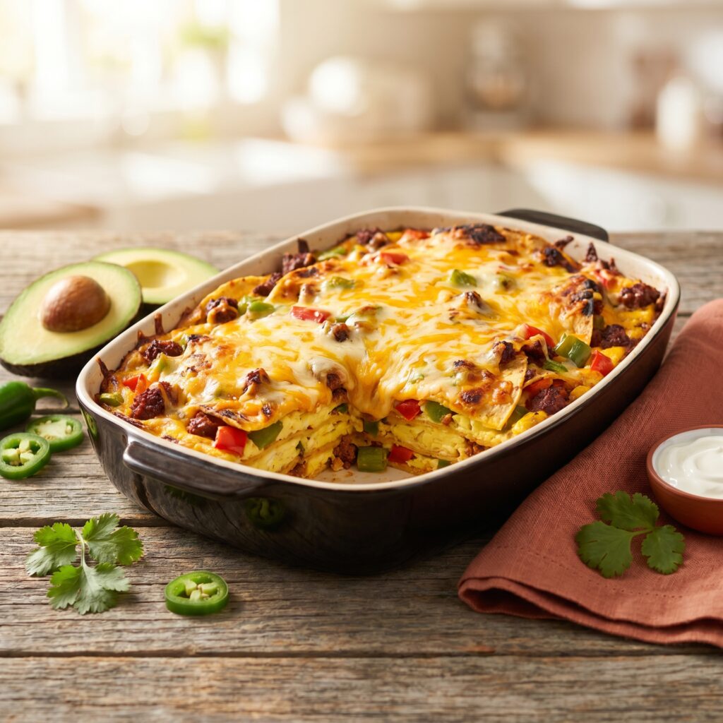 Easy Mexican Breakfast Casserole That Feeds a Crowd Every Time