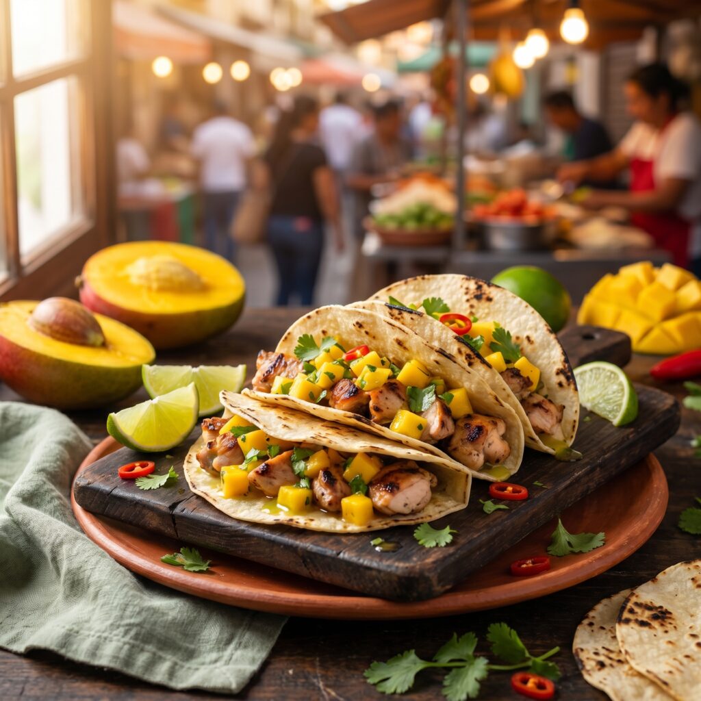 The Best Street Style Chicken Tacos with Mango Salsa You’ll Ever Make at Home