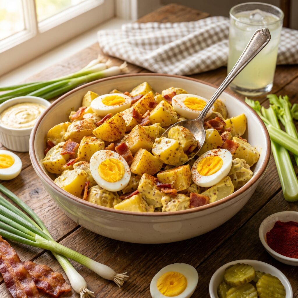 The Best Deviled Egg Potato Salad That’ll Be the First Bowl Empty at Your Cookout