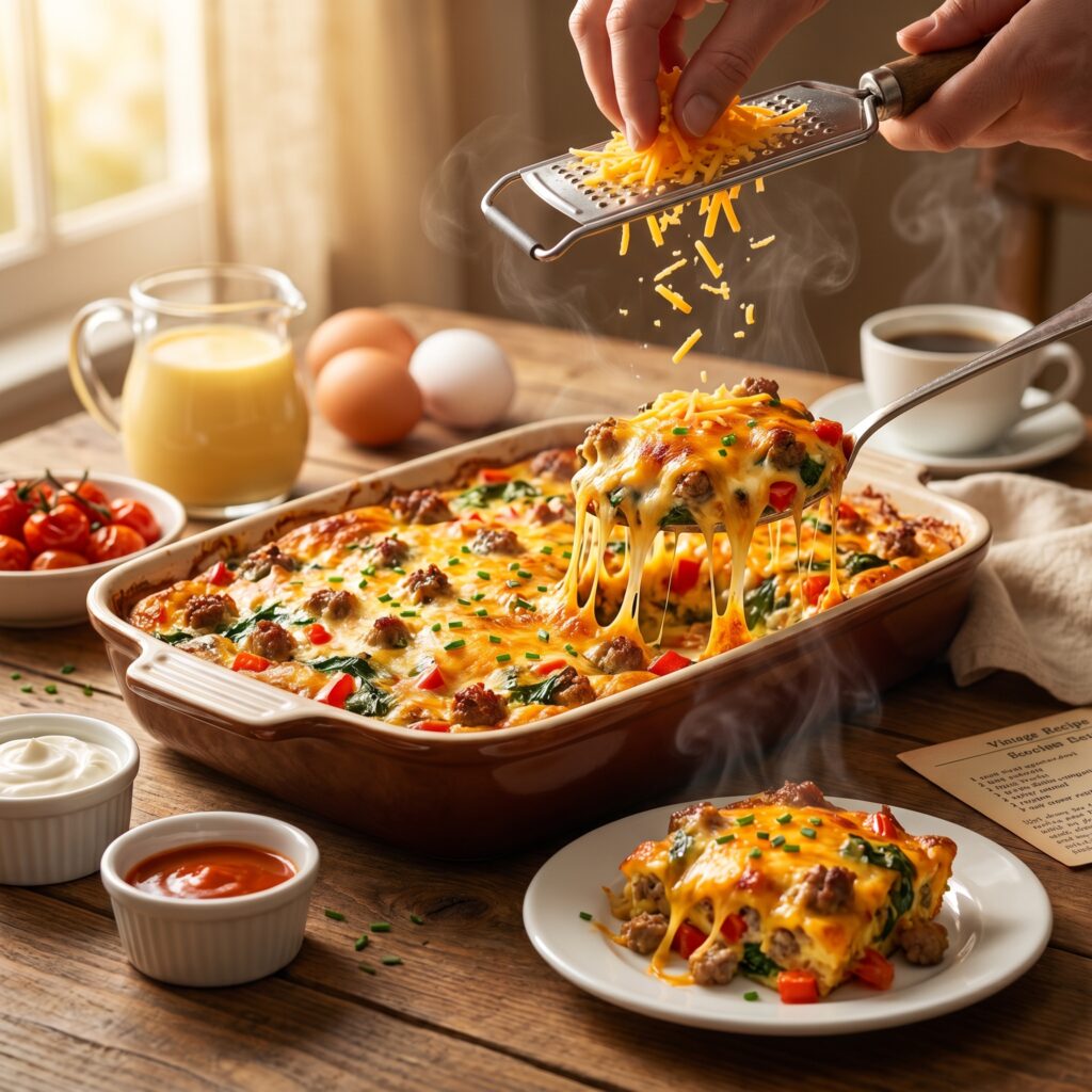 The Best Make-Ahead Breakfast Casserole for a Brunch Crowd — Cheesy, Hearty, and Ready Before Your First Cup of Coffee